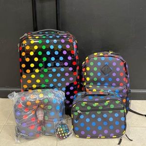 TRAVELERS CLUB Kid's Hard Side Carry-On Spinner 5 Piece Luggage Set